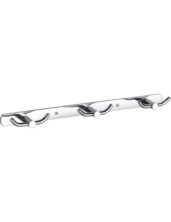 Gancio triplo COLORADO in ottone cromato 36 cm