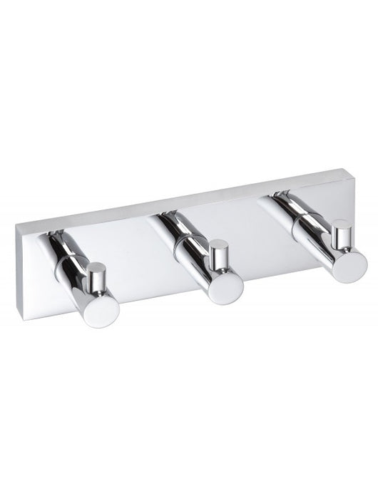 Gancio triplo BETA in ottone cromato 18,5 cm x 5,5 cm x 5 cm