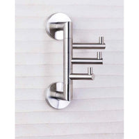NEO Gancio Cappotto Triplo Rotante in Acciaio Inox 7x19x10cm