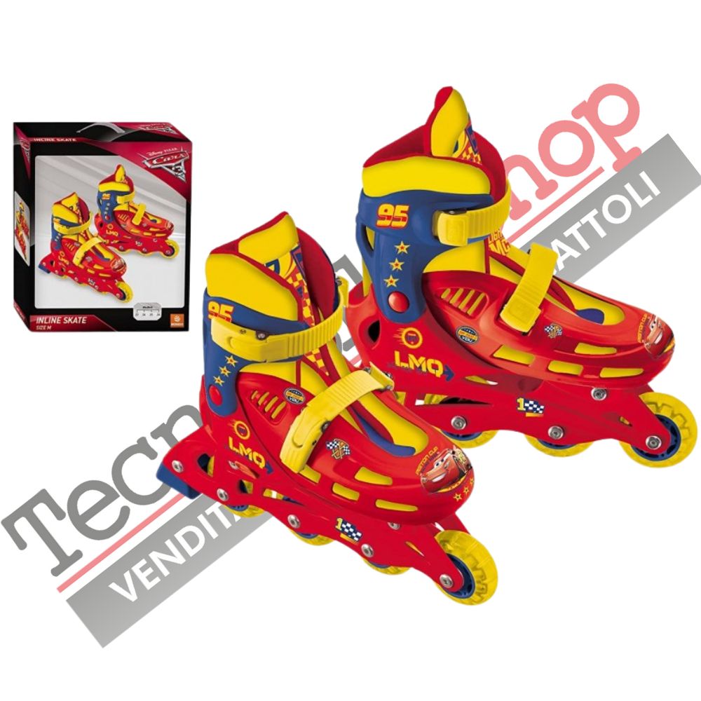 Pattini in Linea per Bambini Disney Cars 3 Taglia M - 33/36