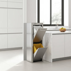 Pattumiera a 2 scomparti per raccolta differenziata, CUBEK