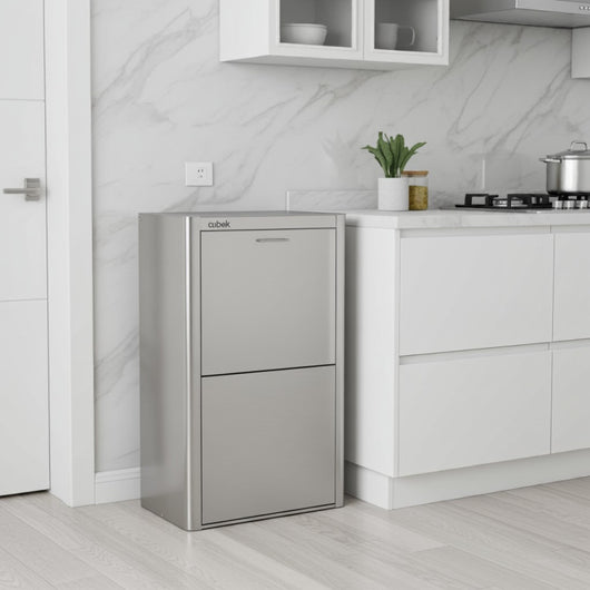 Pattumiera a 4 scomparti per raccolta differenziata, CUBEK