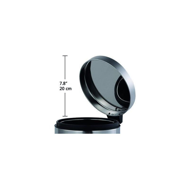 Pattumiera a pedale Vigor, inox 5 litri, 20x28h cm