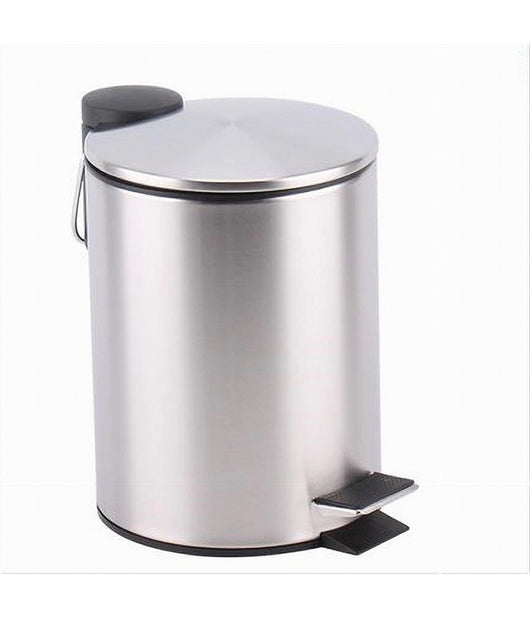 Pattumiera Acciaio A Pedale 5litri Bidone Cestino Spazzatura Da Bagno Casa 87444         