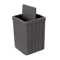 Pattumiera bagno antracite in plastica 10 lt con coperchio basculante Buzz