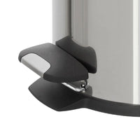 Pattumiera bagno in acciaio cromato con pedale e coperchio slim 3 lt