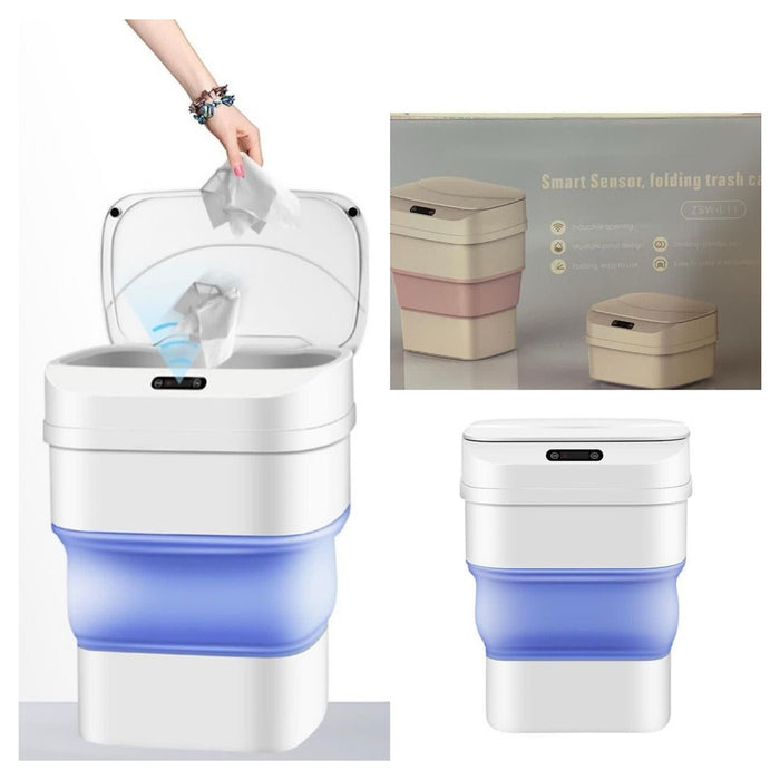Trade Shop - Pattumiera Cestino Per Rifiuti Con Sensore Apertura Automatica Contenitore Carta -
