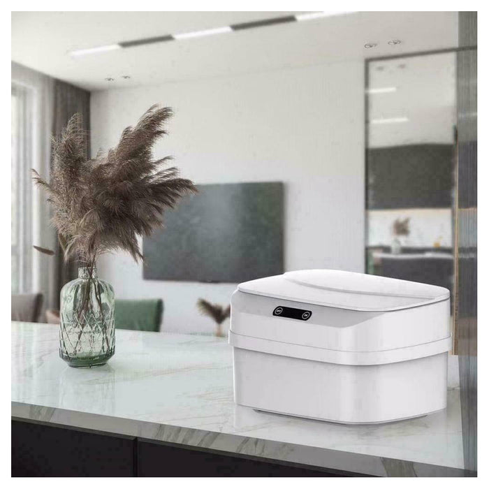 Trade Shop - Pattumiera Cestino Per Rifiuti Con Sensore Apertura Automatica Contenitore Carta -