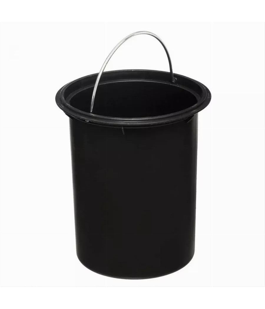 Pattumiera Cestino Portarifiuti 3 Litri In Metallo Bianco Con Coperchio In Bambà¹         