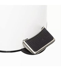 Pattumiera Cestino Portarifiuti 3 Litri In Metallo Bianco Con Coperchio In Bambà¹         