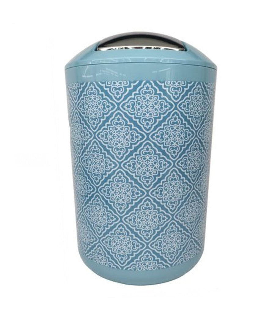 Pattumiera Cestino Secchio Rifiuti Accessorio Arredo Bagno Celeste Maioliche 87030         