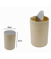Pattumiera Cestino Secchio Rifiuti Beige Arredo Bagno Coperchio Basculante 79885         