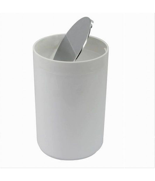 Pattumiera Cestino Secchio Rifiuti Bianco Arredo Bagno Coperchio Basculante 79867         