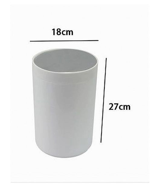 Pattumiera Cestino Secchio Rifiuti Bianco Arredo Bagno Coperchio Basculante 79867         