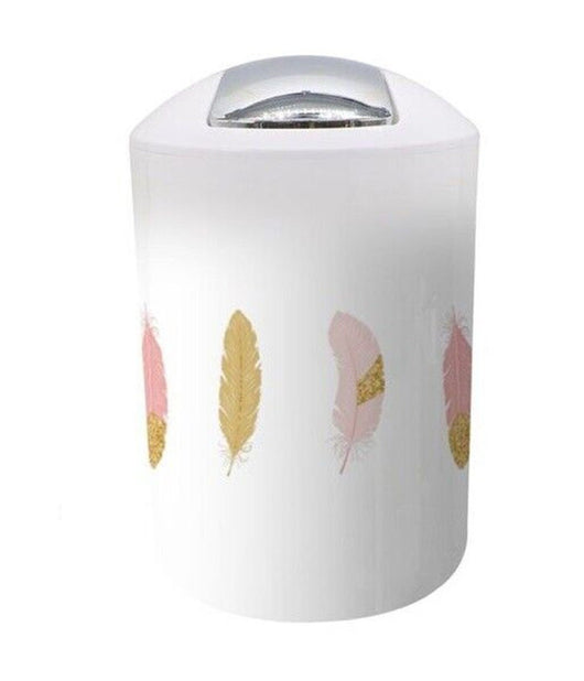 Pattumiera Cestino Secchio Rifiuti Gettacarte Accessori Arredo Bagno Piume 69803         