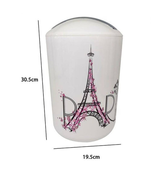 Pattumiera Cestino Secchio Rifiuti Gettacarte Accessori Bagno Scritta Paris 87044         