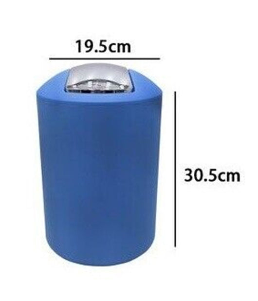 Pattumiera Cestino Secchio Rifiuti Gettacarte Accessorio Arredo Bagno Blu 69905         