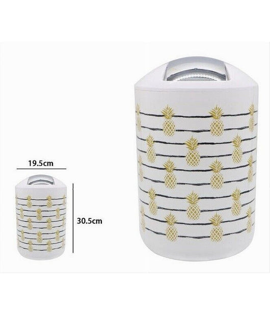 Pattumiera Cestino Secchio Rifiuti Gettacarte Accessorio Bagno Con Ananas 69762         
