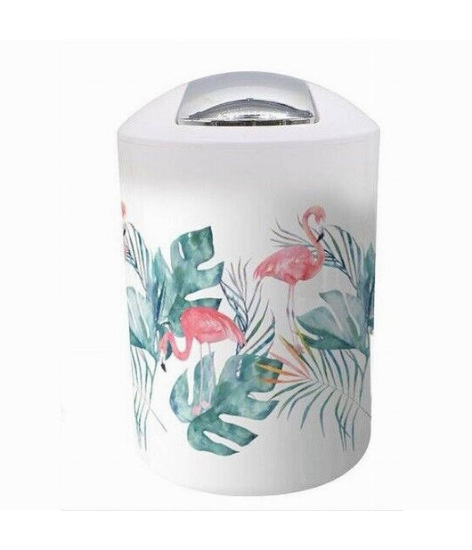 Pattumiera Cestino Secchio Rifiuti Gettacarte Accessorio Bagno Fenicotteri 69968         