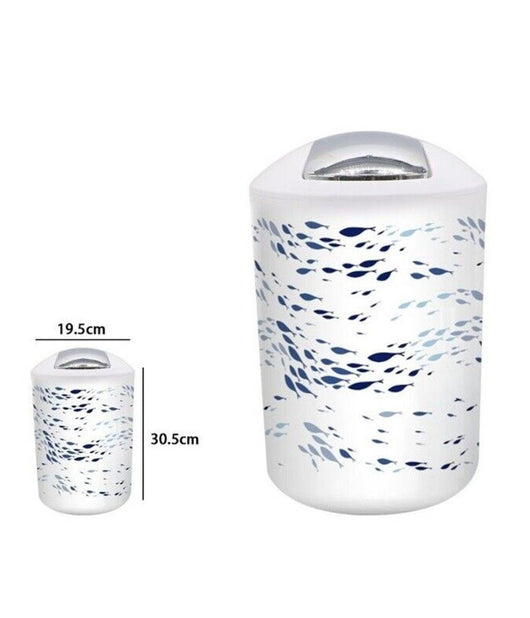 Pattumiera Cestino Secchio Rifiuti Gettacarte Accessorio Bagno Pesciolini 69885         