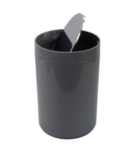 Pattumiera Cestino Secchio Rifiuti Grigio Arredo Bagno Coperchio Basculante 79897         