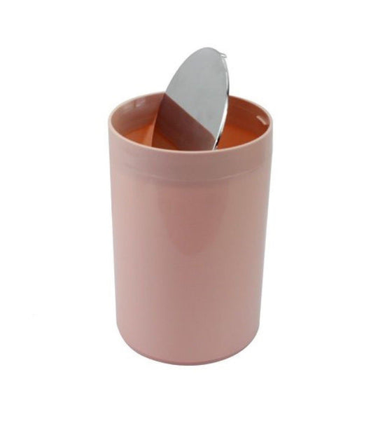 Pattumiera Cestino Secchio Rifiuti Rosa Accessorio Bagno Coperchio Basculante 79873         