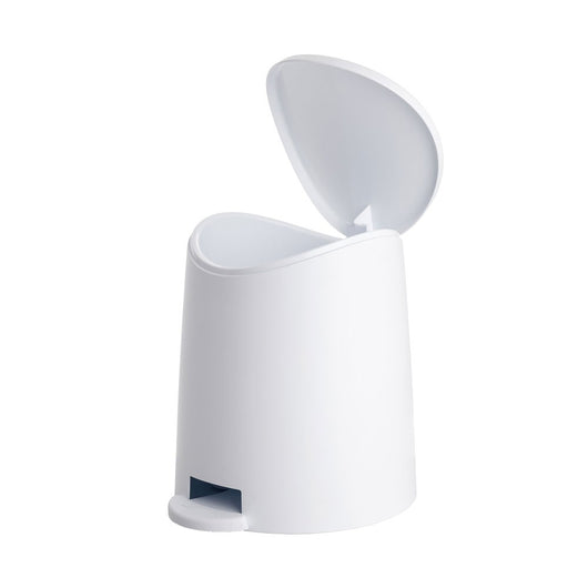 Pattumiera da Bagno Moderna Colore Bianco con Pedale e Coperchio