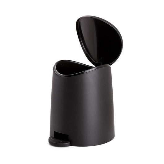 Pattumiera da Bagno Nero con Pedale e Coperchio Cestino Gettacarte di Design