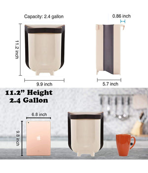 Pattumiera Da Cucina Cestino Spazzatura Sospeso Pieghevole In Plastica Da Anta         