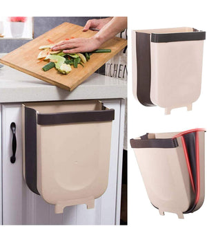 Pattumiera Da Cucina Cestino Spazzatura Sospeso Pieghevole In Plastica Da Anta         