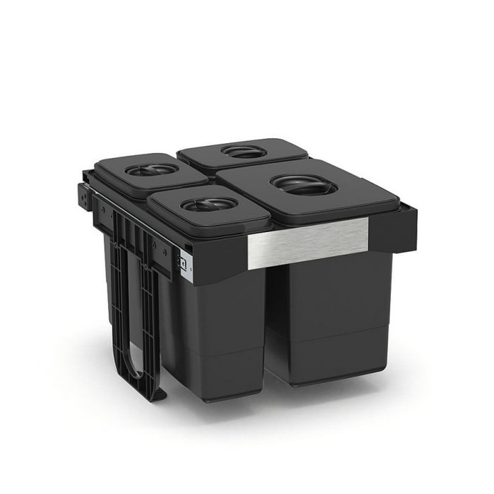 Pattumiera Free Jazz 45 ad estrazione frontale 41 LT grigio