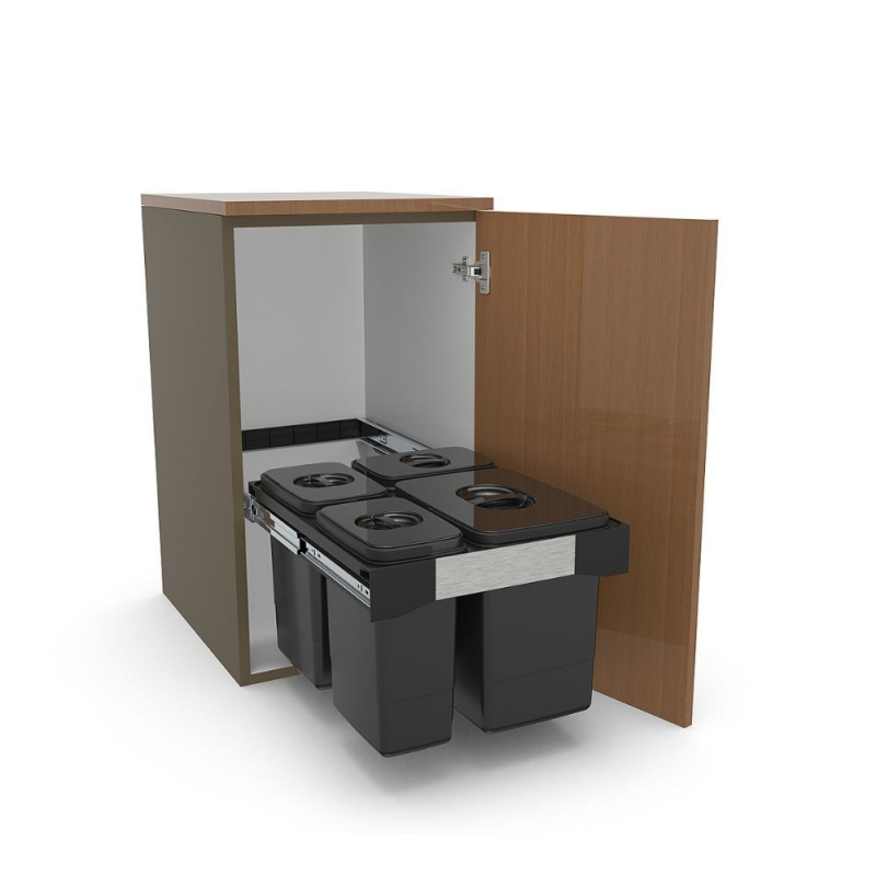 Pattumiera Free Jazz 45 ad estrazione frontale 41 LT grigio