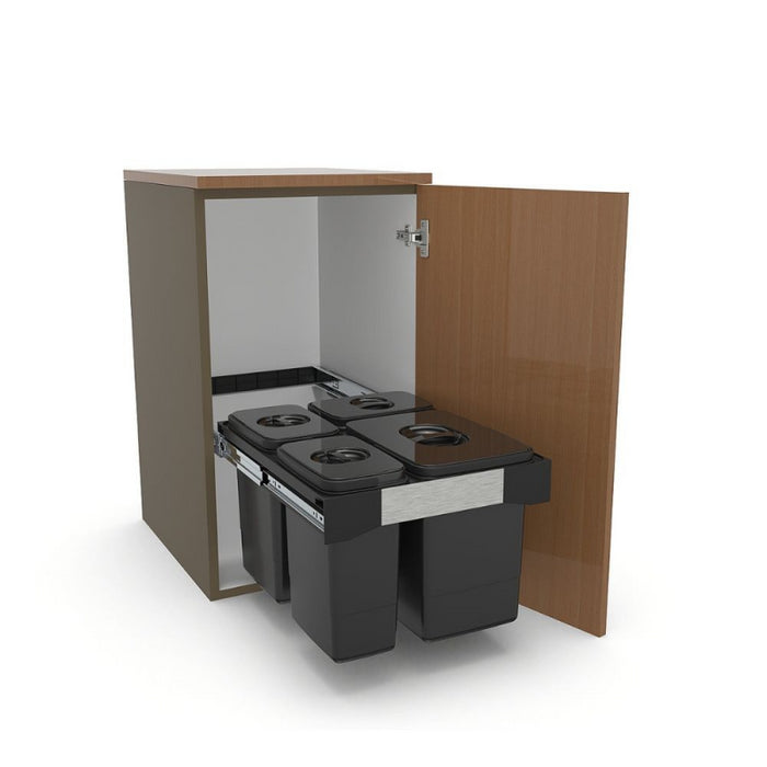 Pattumiera Free Jazz 45 ad estrazione frontale 41 LT grigio