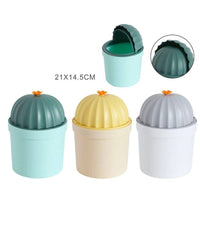 Pattumiera Gialla Cactus Ribaltabile Secchio Rifiuti Spazzatura Dim 21x14.5 Cm         