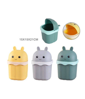 Pattumiera Grigia Ribaltabile Secchio Per Rifiuti Spazzatura Dim 15x15x21 Cm         