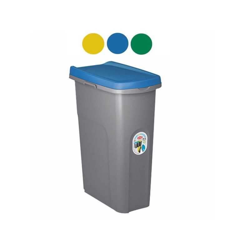Pattumiera Home Eco System Gr/Blu L 40 Stefanplast