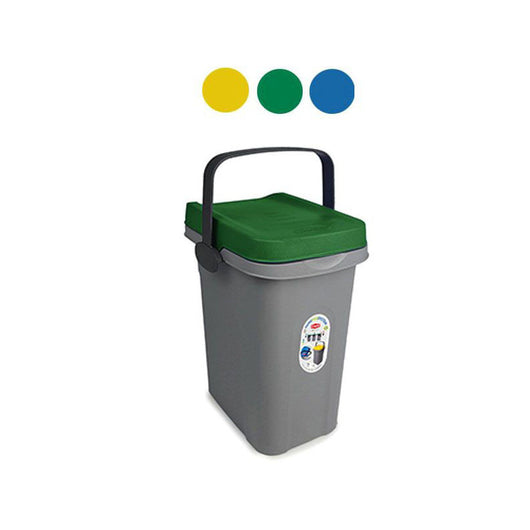 Pattumiera Home Eco System Gr/Verde L 7 Stefanpl