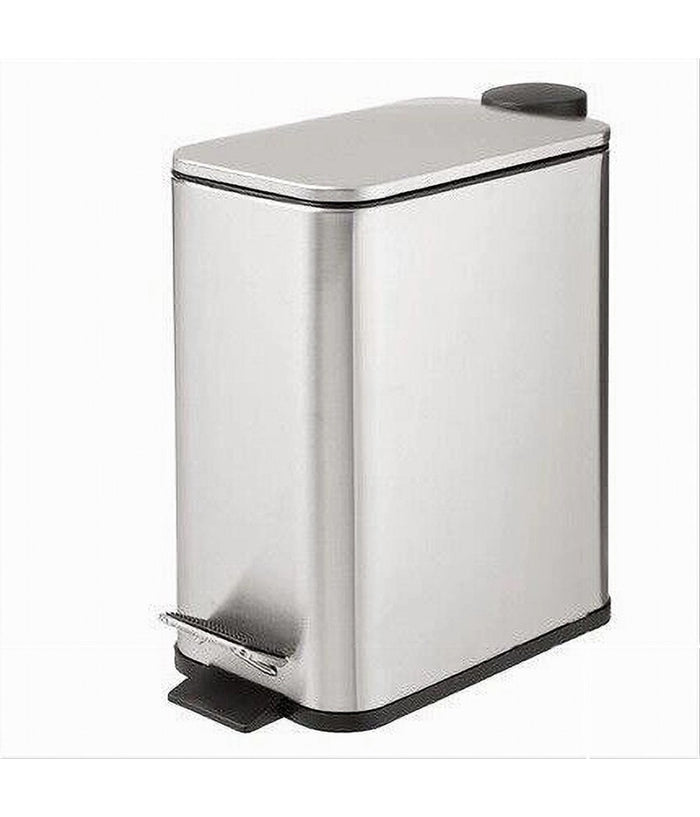 Pattumiera In Acciaio A Pedale 5litri Bidone Cestino Spazzatura Rettangolo 87447         