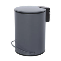 Pattumiera in acciaio grigio soft-close con secchio estraibile Spring