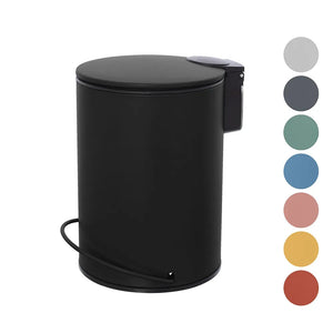 Pattumiera in acciaio nero soft-close con secchio estraibile Spring