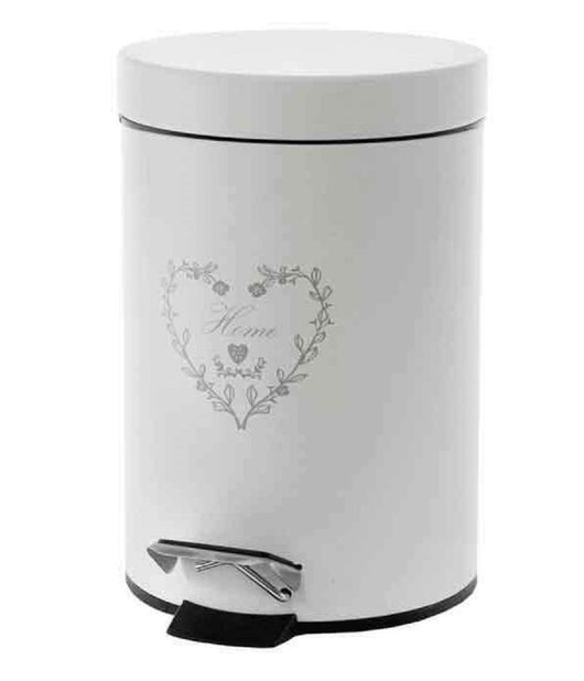 Pattumiera In Metallo 17x26cm 3lt Decoro Home Vari Colori Assortiti Tonda 748622         