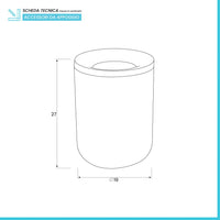 Pattumiera in Plastica color Bianco Stile Moderno
