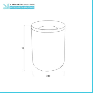 Pattumiera In Plastica Color Tortora Stile Moderno