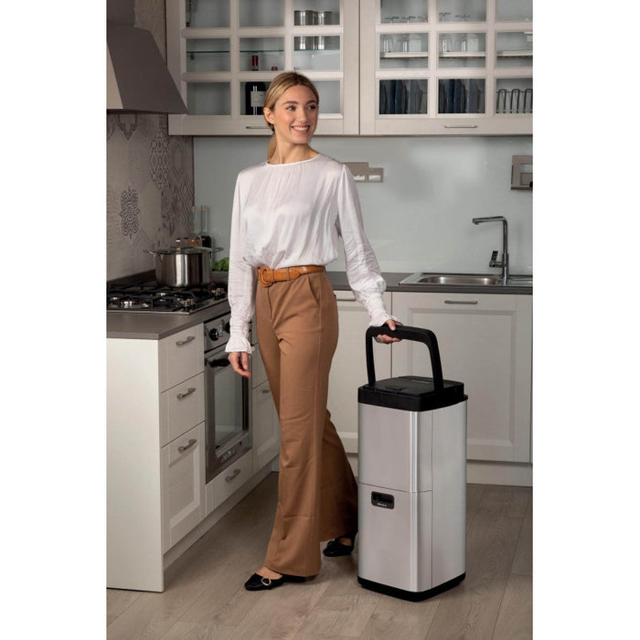 Pattumiera Intelligente - 60W/h - Essiccatore Rifiuti Organici - Antiodore - Silver