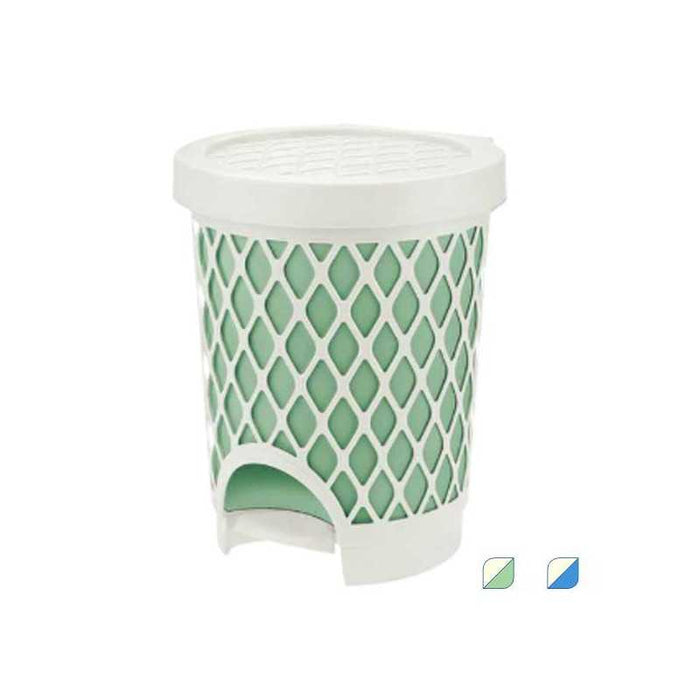 Pattumiera Pedale Trellis l 16 Azzurro Tontarelli