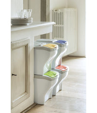 Pattumiera Per Raccolta Differenziata 4 Colori Verticale Bidoni Spazzatura 80 Lt         