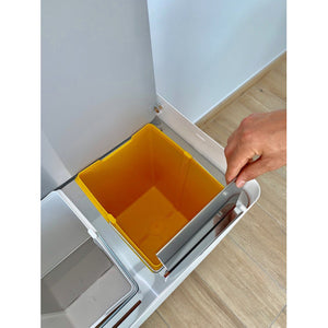 Pattumiera per raccolta differenziata con chiusura ammortizzata, 40 litri, ECOBOX-TOP