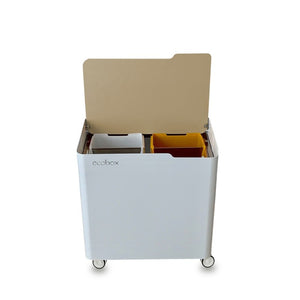 Pattumiera per raccolta differenziata con chiusura ammortizzata, 40 litri, ECOBOX-TOP