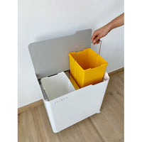 Pattumiera per raccolta differenziata con chiusura ammortizzata, 40 litri, ECOBOX-TOP
