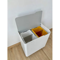 Pattumiera per raccolta differenziata con chiusura ammortizzata, 40 litri, ECOBOX-TOP